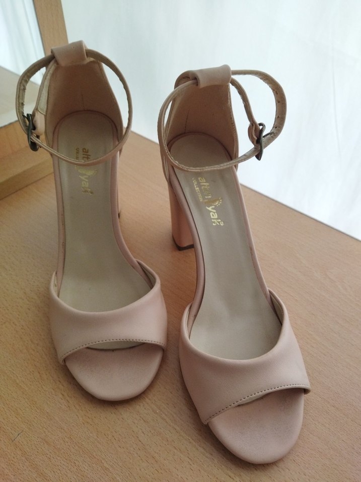 Pudra Topuklu Kadın Abiye Ayakkabı - Görsel 3