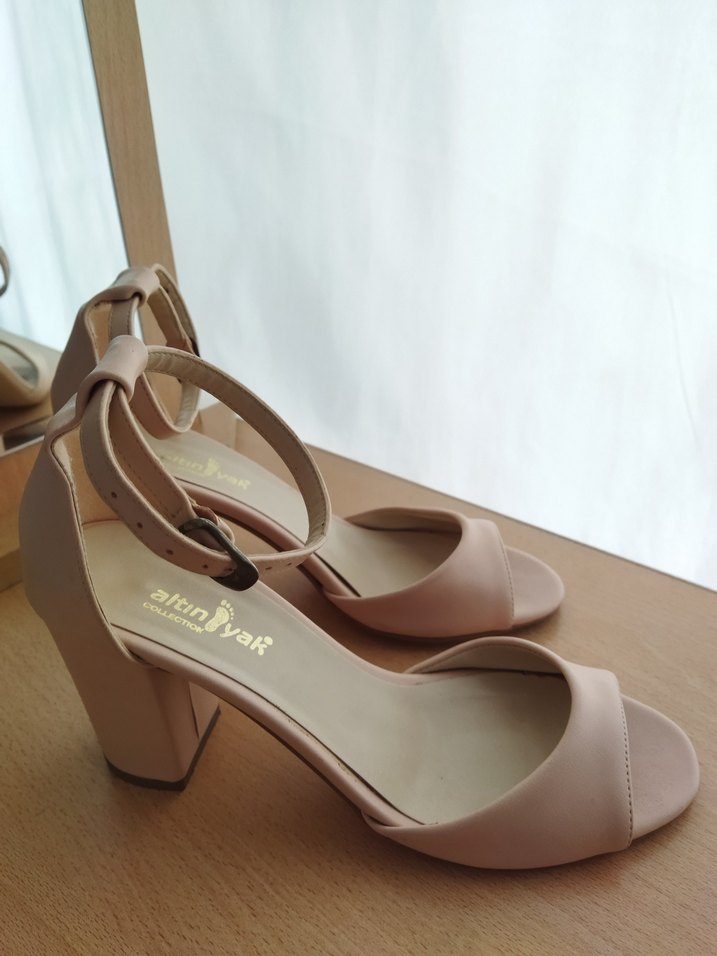 Pudra Topuklu Kadın Abiye Ayakkabı - Görsel 4