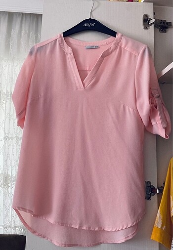 Toz pembe bluz