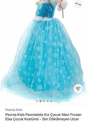 5-6 yaş Elsa elbise tarlatanlı