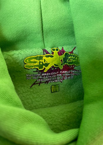 m Beden yeşil Renk sp5der hoodie-bape t-shirt