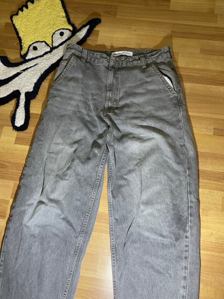 Bershka Gri Baggy Jeans - Görsel 2