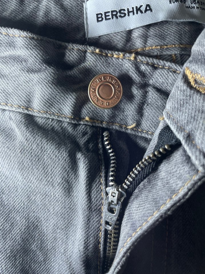 Bershka Gri Baggy Jeans - Görsel 4