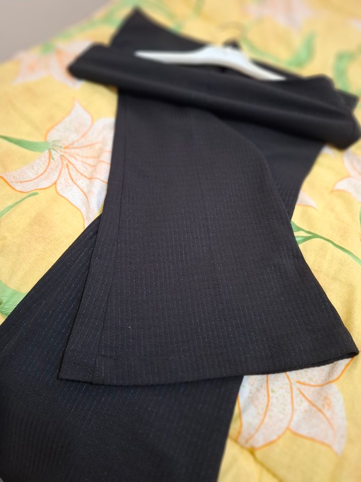 Siyah Pilili Kadın İspanyol Paça Pantolon - Görsel 2