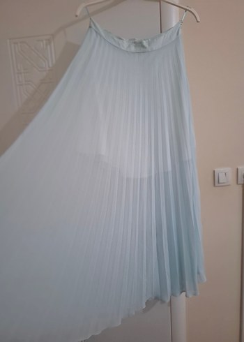 Mavi Pilili Uzun Kadın Etek - Görsel 2