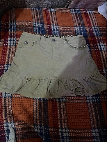 Y2K vintage kışlık mini etek