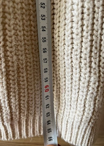 Bej Kadın Örgü Salaş Hırka - Görsel 2