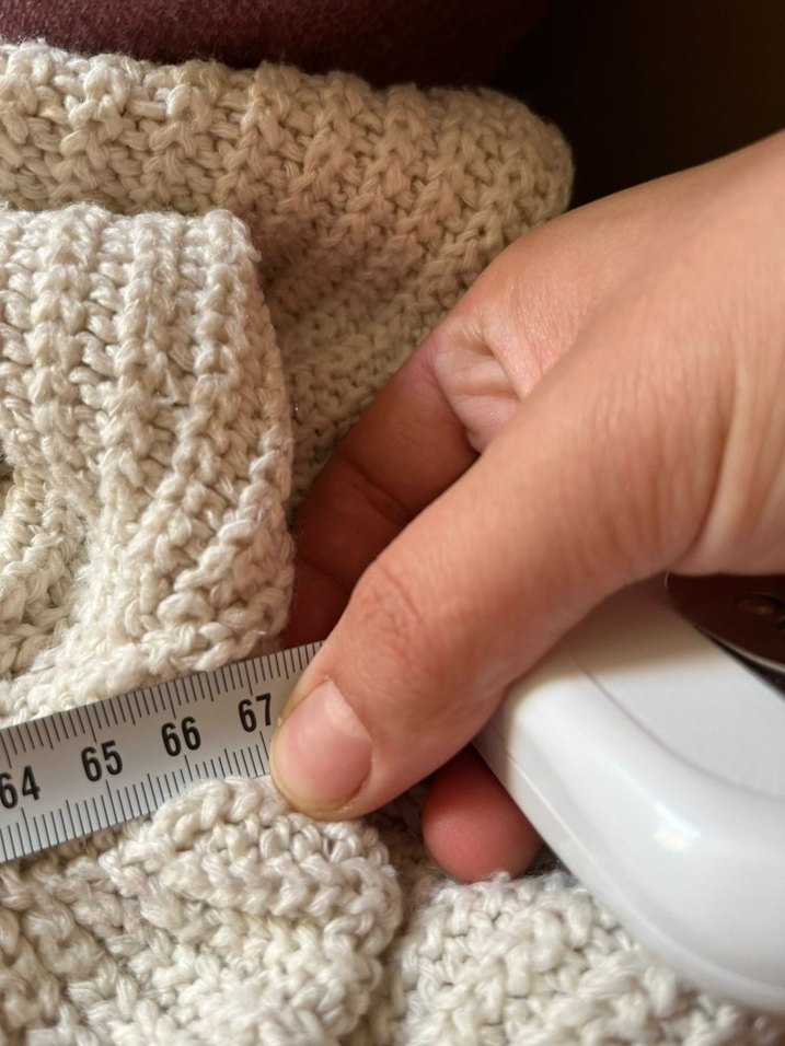 Bej Kadın Örgü Salaş Hırka - Görsel 3