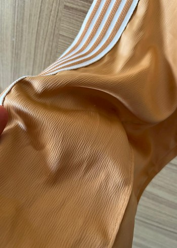 Bej Parlak Pilili Salaş Kadın Eşofman Altı - Görsel 4