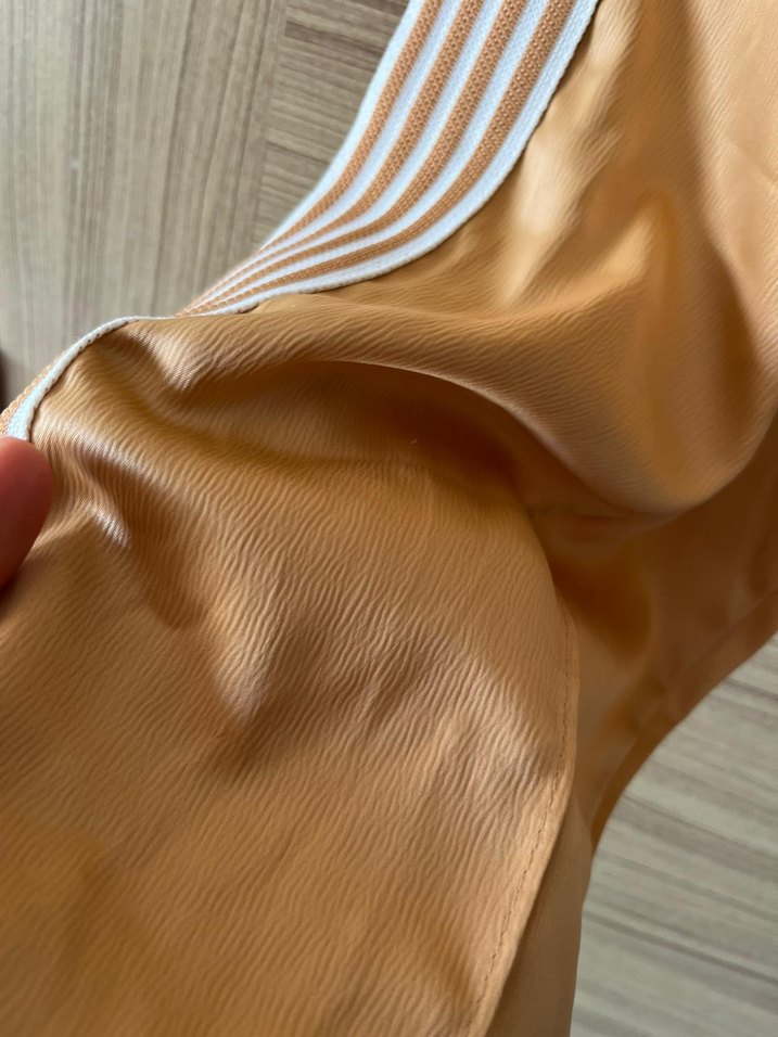 Bej Parlak Pilili Salaş Kadın Eşofman Altı - Görsel 4