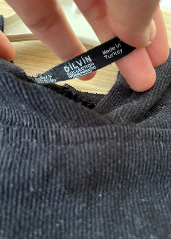 V Yaka Nakışlı Kadın Triko Sweatshirt - Görsel 2