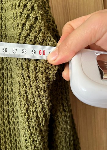 Kadın Haki Örgü Triko Hırka - Görsel 6