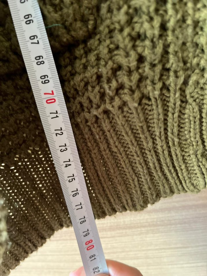 Kadın Haki Örgü Triko Hırka - Görsel 5