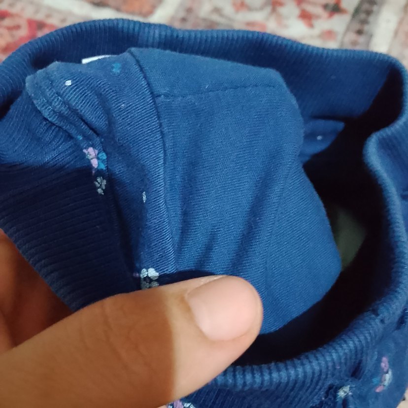 Mavi Piliseli Bağlamalı Midi Kadın Pantolon - Görsel 5