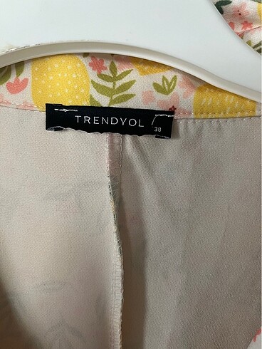 m Beden Trendyol limon elbise