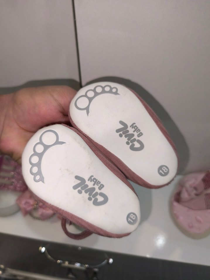 Kız Bebek Bohem Pembe Fırfırlı İlk Adım Ayakkabısı - Görsel 3