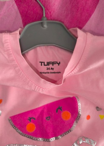 Kız Çocuk Düğmeli Kısa Kollu Pamuklu Tişört - Görsel 14