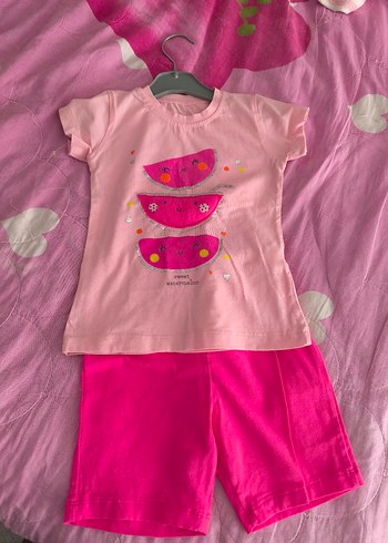 Kız Çocuk Düğmeli Kısa Kollu Pamuklu Tişört - Görsel 8