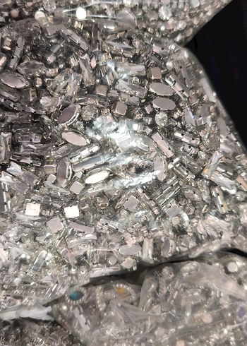 gümüş renkli el işi boncukları çok çeşit Süslemeleri - Görsel 13