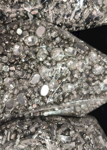 gümüş renkli el işi boncukları çok çeşit Süslemeleri - Görsel 9