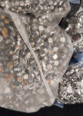 gümüş renkli el işi boncukları çok çeşit Süslemeleri - Görsel 19