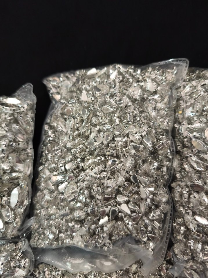 gümüş renkli el işi boncukları çok çeşit Süslemeleri - Görsel 2