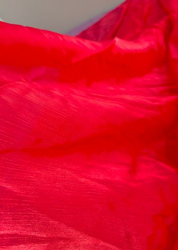 Parlak Kırmızı İpek Şal - Görsel 3