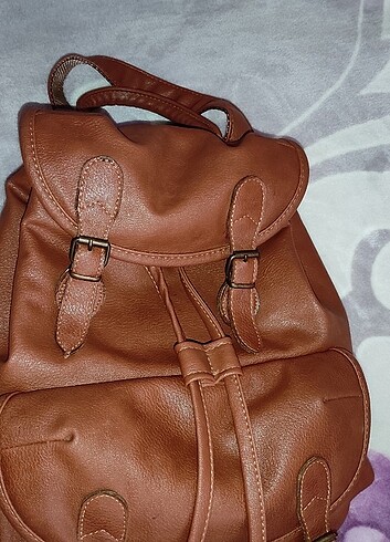  Beden kahverengi Renk Deri sırt çantası çok kalitelidir