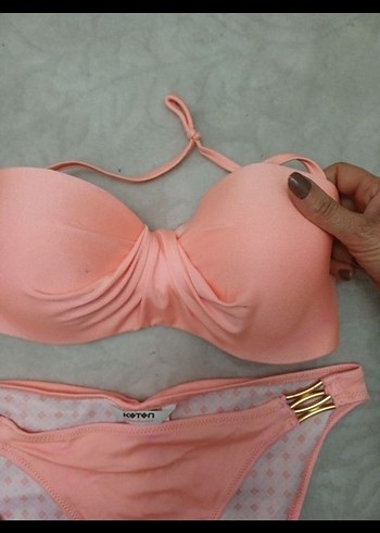 Pembe Straplez Mini Bikini Takımı - Görsel 2