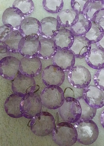 Mor Parlak  delikli dekor süsleme - Görsel 3