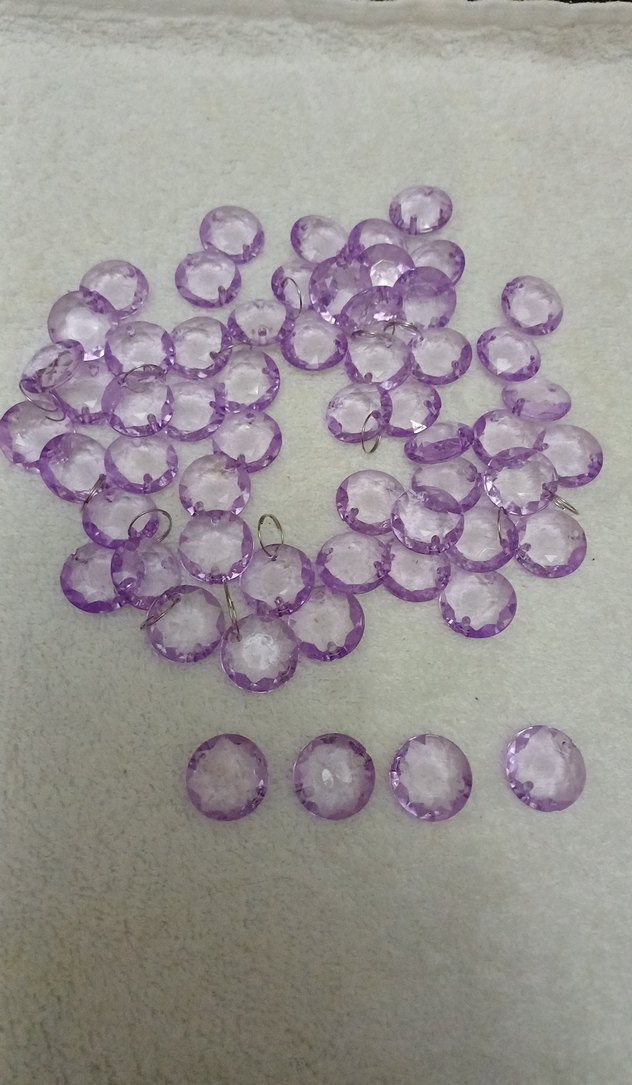 Mor Parlak  delikli dekor süsleme - Görsel 2