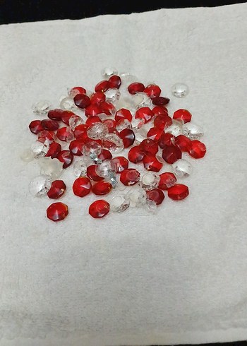 Renkli Kırmızı  optigon Boncukları - Görsel 5