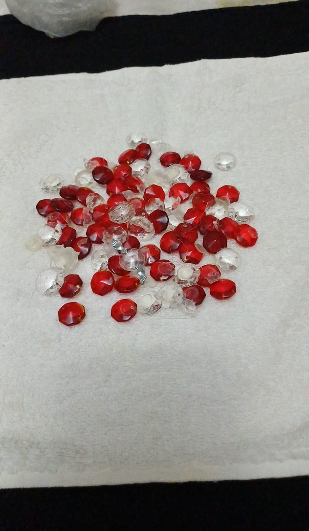 Renkli Kırmızı  optigon Boncukları - Görsel 5