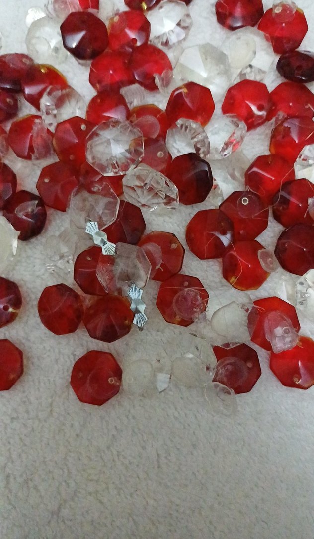 Renkli Kırmızı  optigon Boncukları - Görsel 3