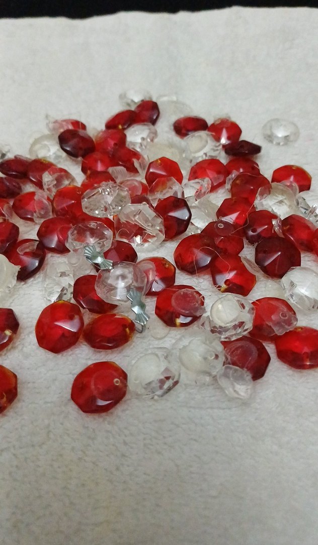 Renkli Kırmızı  optigon Boncukları - Görsel 2