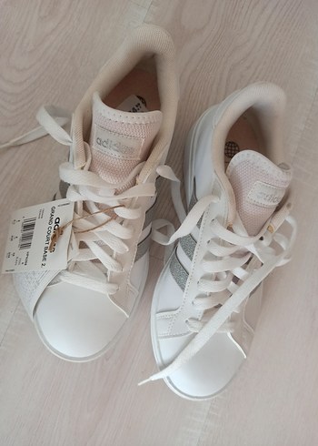 Adidas Adidas Grand Court Base 2 Beyaz Kadın Spor Ayakkabı 38 numara