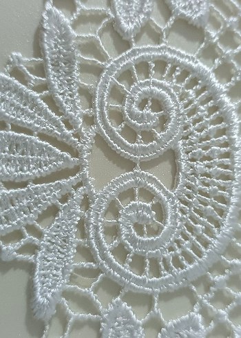 Beyaz Dantel Şerit-Güpür - Görsel 2