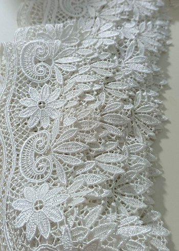 Beyaz Dantel Şerit-Güpür - Görsel 4