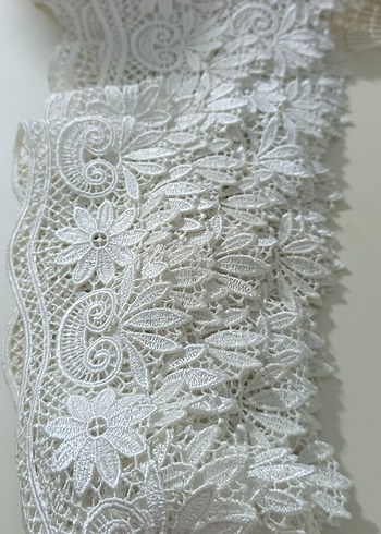 Beyaz Dantel Şerit-Güpür - Görsel 5
