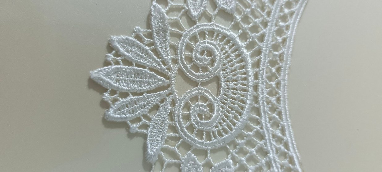 Beyaz Dantel Şerit-Güpür - Görsel 2