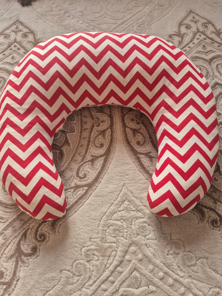 31ocaksongün Kırmızı Zebra Desenli Emzirme ve Hamile Yastığı - Görsel 4