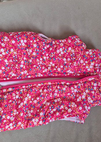 Çiçek Desenli Kız Çocuk Yeleği - Görsel 2