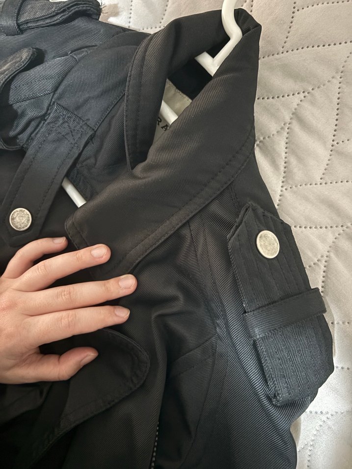 Zara Basic Siyah Kemerli Trençkot - Görsel 4