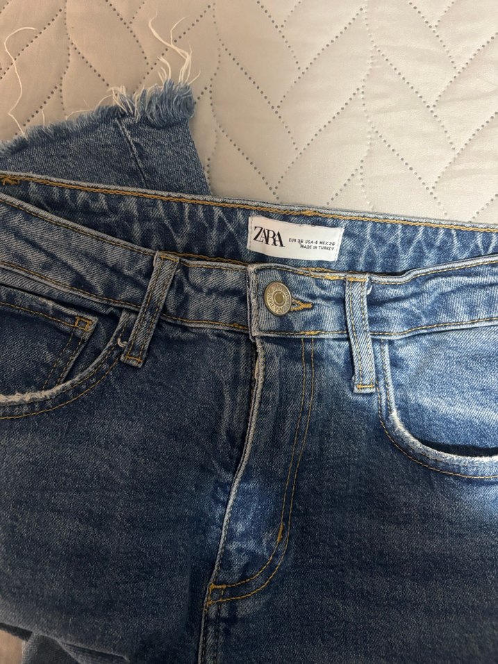 Zara Mavi Kadın Denim Pantolon - Görsel 2