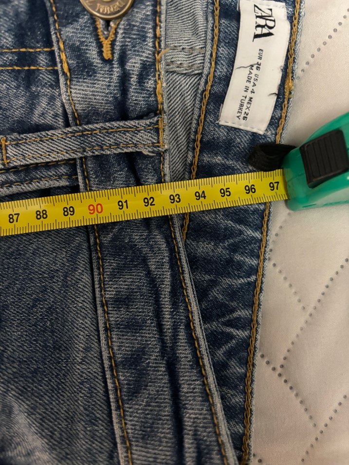 Zara Mavi Kadın Denim Pantolon - Görsel 4