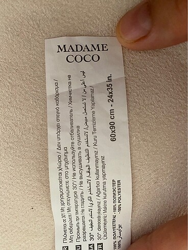 Beden beyaz Renk Madame coco post halı