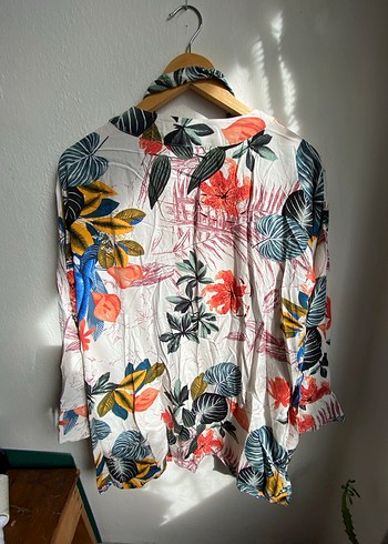 Çiçek Desenli Uzun Bohem Kadın Kimono - Görsel 2