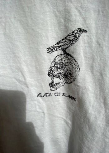 Boyner - Beyaz Baskılı Kısa Kollu Crop Top - Görsel 3