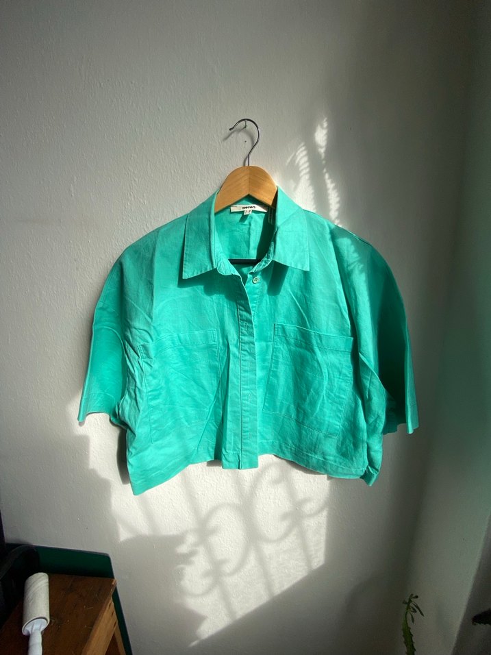 Koton - Turkuaz yeşil Kadın Gömlek - Görsel 3