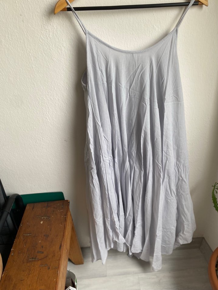 Gri Askılı Salaş Midi Elbise takım - Görsel 2